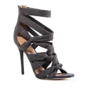 Fabulous Gray Strappy Sandle Heels